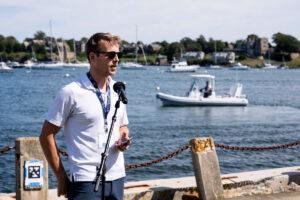 Speaking at the Pier