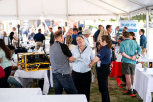 Chatting in the tent